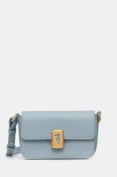 Trussardi geanta de piele culoarea negru, Z601E106075N imagine