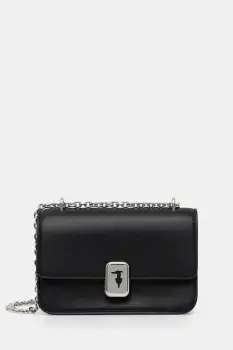 Trussardi geanta de piele culoarea negru, Z603E005980N imagine
