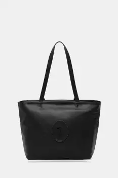 Trussardi geanta de piele culoarea negru, Z644E006025N imagine