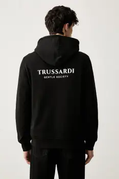 Trussardi hanorac cu gluga pentru barbati din bumbac imagine