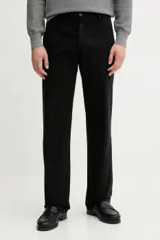 Trussardi pantaloni culoarea negru, drept, P709M000019N imagine