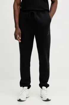 Trussardi pantaloni de trening din bumbac culoarea negru, cu imprimeu, P8008000061N imagine