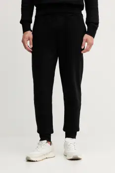 Trussardi pantaloni de trening din bumbac culoarea negru, uni, P8018000062N imagine
