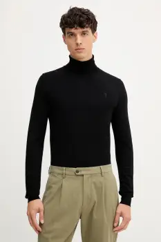 Trussardi pulover culoarea negru, light, cu guler, M0178000019N imagine