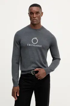 Trussardi pulover de lana culoarea gri, M0358000037N imagine