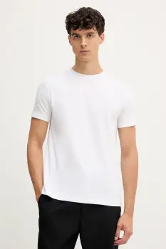 Trussardi tricou din bumbac culoarea alb, uni, G0278000048N imagine