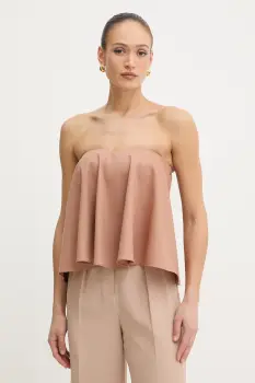 Twinset bluza cu umerii goi de pentru femei, cu amestec de lana imagine