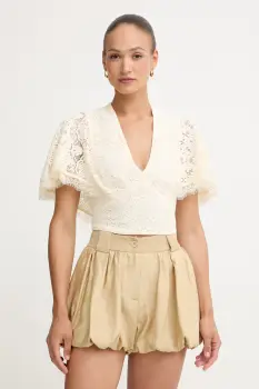 Twinset bluza cu volane pentru femei, din dantela imagine
