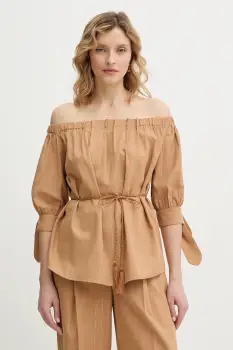 Twinset bluza din amestec de in imagine