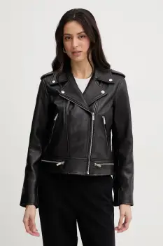 Twinset geaca biker pentru femei, din piele imagine