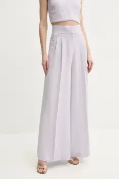 Twinset pantaloni din amestec de in imagine