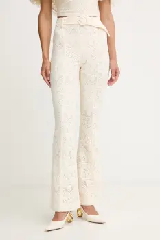 Twinset pantaloni evazati pentru femei, din dantela imagine