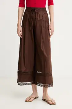 Twinset pantaloni pentru femei, cu bumbac imagine