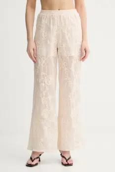 Twinset pantaloni pentru femei, cu lyocell imagine