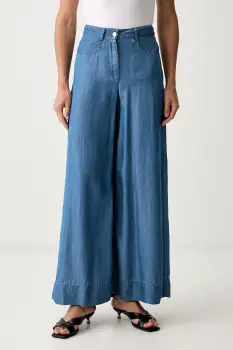 Twinset pantaloni pentru femei din lyocell imagine