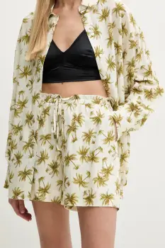 Twinset pantaloni scurti din amestec de in imagine