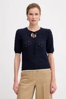 Twinset pulover pentru femei, cu amestec de bumbac imagine