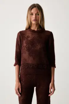 Twinset pulover pentru femei cu amestec de lana imagine