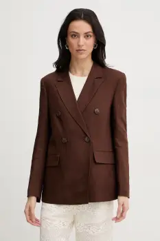 Twinset sacou cu un singur rand de nasturi pentru femei, din in imagine