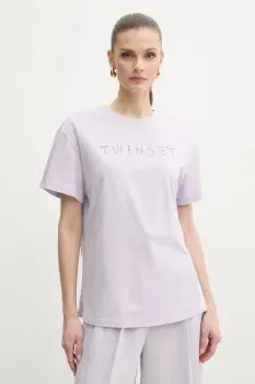 Twinset tricou din bumbac imagine
