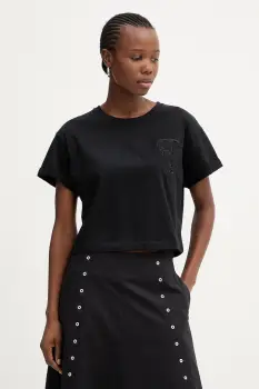 Twinset tricou oversized pentru femei, din bumbac imagine