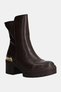 U.S. Polo Assn. botine HALEY femei, culoarea maro, cu toc drept, HALEY005W/DY1 imagine