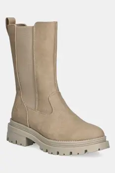 U.S. Polo Assn. cizme ALICYA004A culoarea bej, cu toc plat, ALICYA004W/EU1 imagine