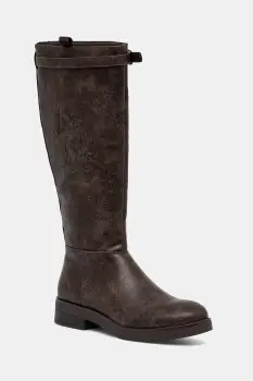 U.S. Polo Assn. cizme YLENIA001 culoarea maro, cu toc plat, YLENIA001W/EY1 imagine