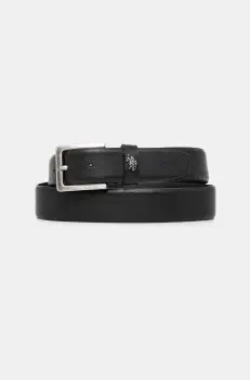 U.S. Polo Assn. curea de piele Michigan barbati, culoarea negru, WIUQH2570MHA imagine