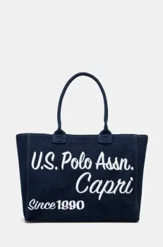 U.S. Polo Assn. geanta de bumbac Pool culoarea bleumarin, BEU2P8697WCO imagine