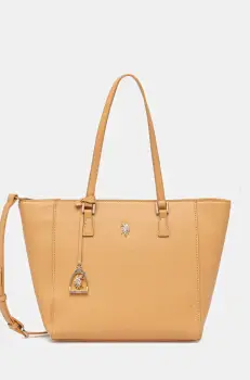 U.S. Polo Assn. geanta Jones culoarea bej, BEUJE8657WVP imagine