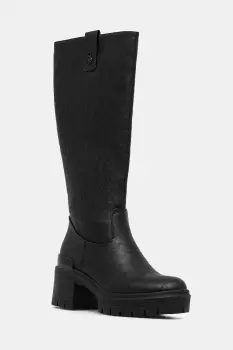 U.S. Polo Assn. ghete de piele HALEY011 culoarea negru, cu toc drept, HALEY011W/EY1 imagine