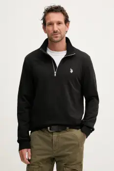 U.S. Polo Assn. hanorac barbatesc cu bumbac DHM LB 1/4 ZIP imagine