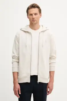 U.S. Polo Assn. hanorac cu fermoar si gluga pentru barbati, cu bumbac DHM Interlock Zip imagine