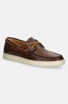U.S. Polo Assn. mocasini de piele MIGUEL001M/5L1 barbati, culoarea maro, MIGUEL imagine