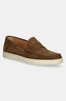 U.S. Polo Assn. mocasini din piele intoarsa MIGUEL002M/5S1 barbati, culoarea maro, MIGUEL imagine