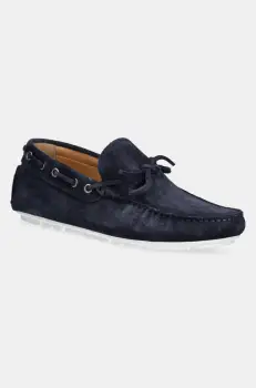 U.S. Polo Assn. mocasini din piele intoarsa PABLO001M/5S1 barbati, culoarea albastru marin, PABLO imagine