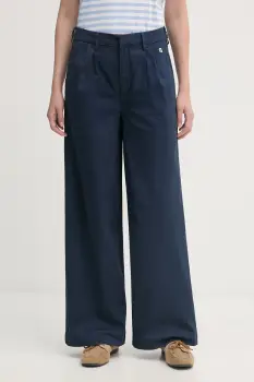 U.S. Polo Assn. pantaloni de dama cu bumbac FULL LENGTH WIDE LEG imagine