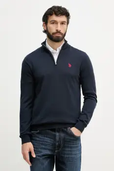 U.S. polo Assn. pulover pentru barbati, din bumbac COTTON 1/4 ZIP NECK imagine