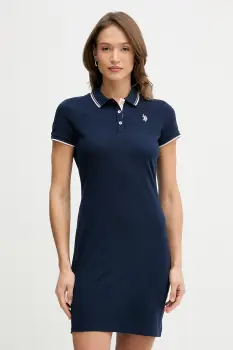 U.S. Polo Assn. rochie din bumbac POLO DRESS imagine