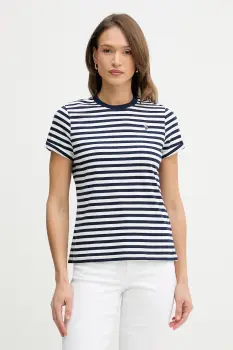 U.S. Polo Assn. tricou din bumbac STRIPE CREW NECK imagine