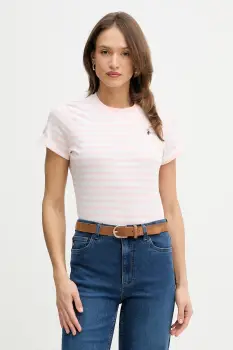 U.S. Polo Assn. tricou din bumbac STRIPE CREW NECK imagine