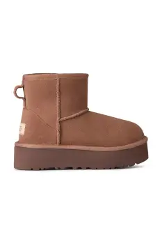UGG cizme de zapada din piele intoarsa CLASSIC MINI PLATFORM imagine