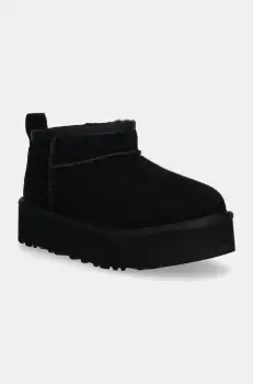 UGG cizme de zapada din piele intoarsa CLASSIC ULTRA MINI PLATFORM imagine