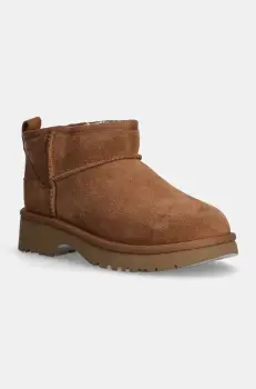 UGG cizme de zapada din piele intoarsa KIDS CLASSIC ULTRA MINI NEW HEIGHTS imagine