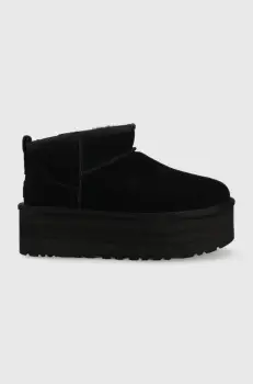 UGG cizme de zapada din piele intoarsa W Classic Ultra Mini Platform imagine
