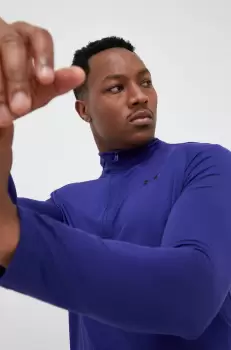 Under Armour bluza barbati, culoarea albastru marin, melanj imagine