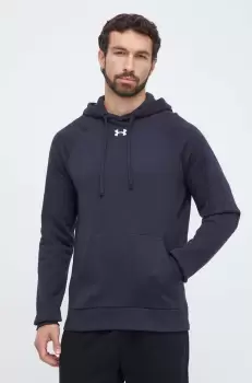 Under Armour bluza barbati, culoarea negru, cu gluga, neted imagine