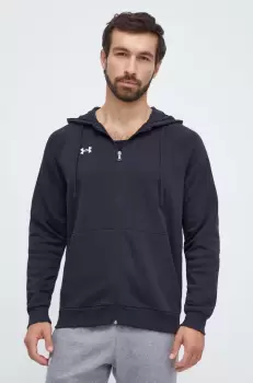 Under Armour bluza barbati, culoarea negru, cu gluga, neted imagine