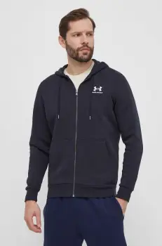 Under Armour bluza barbati, culoarea negru, cu gluga, neted imagine